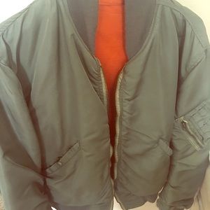 Vintage bomber jacket in military green